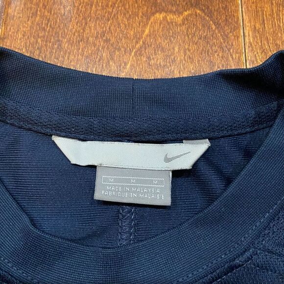 Nike Vintage Y2K Athletic Crewneck Running Workout Navy Blue Top Men's Medium - Picture 6 of 8